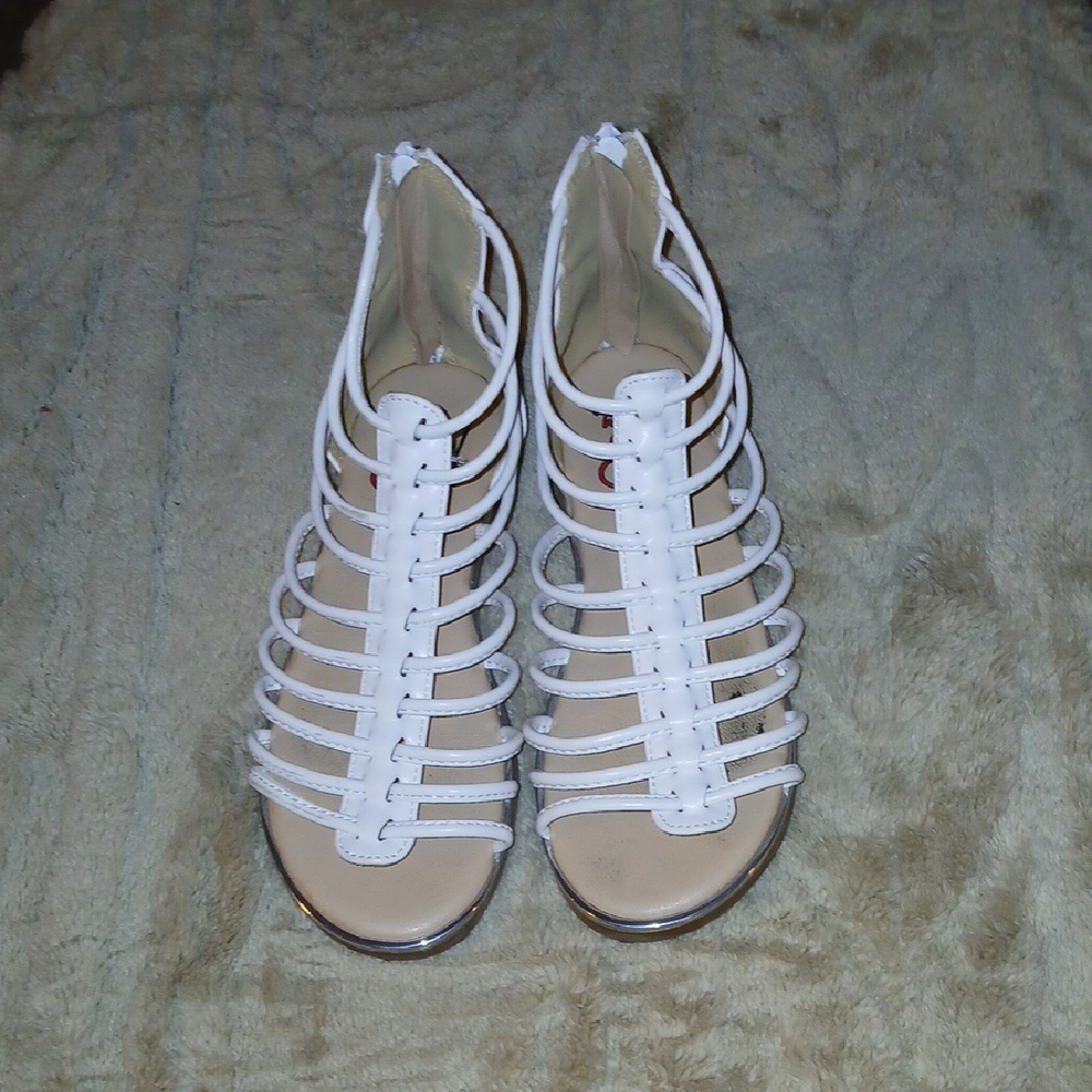 White Strappy Girl Sandals